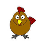 Chicken Coloring Page for Kids